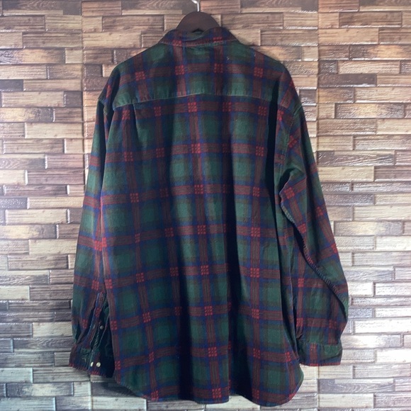 Mens 90’s Vintage G H Bass & Co Corduroy Heavy Weight Button Down Shirt 2XL - Picture 2 of 8